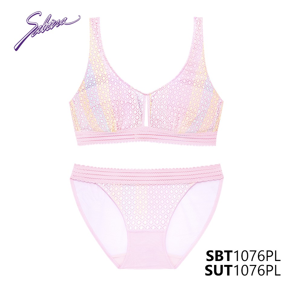 Combo Áo Lót Mút Mỏng Không Gọng Kèm Miếng Mút Rời Và Quần Đồng Bộ Fashion Maggie Mae By Sabina SBT1076PL+SUT1076PL