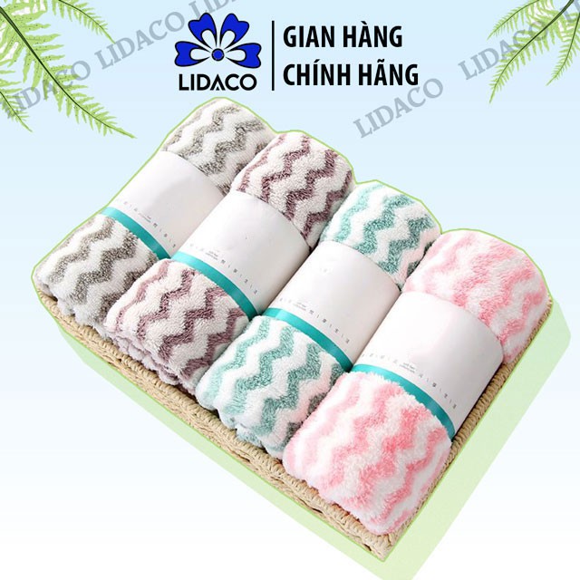 Khăn Mặt Lông Cừu Xuất Hàn Lidaco Siêu Mềm Mịn 50X30Cm 1 Chiếc