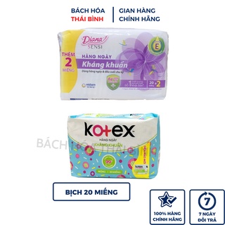 Băng vệ sinh hàng ngày Diana Sensi kháng khuẩn 20 miếng