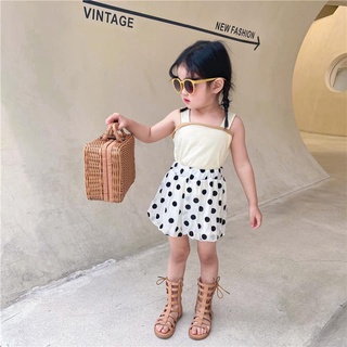 Bộ 2 dây quần bí chấm bi siêu xinh bé gái