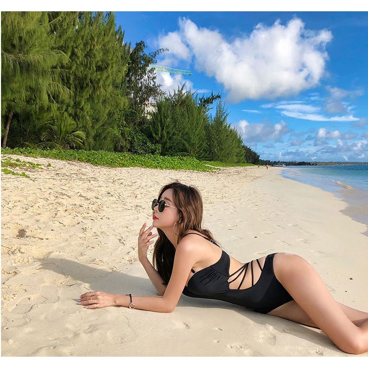 Bộ Đồ Bơi Hai Mảnh Hở Lưng Có Gọng Thép Nâng Ngực Nhỏ Quyến Rũ Cho Nữ