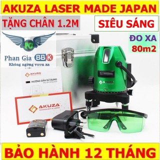 Máy bắn cốt, máy cân bằng laser, máy cân mực laze 5 Tia xanh cảm ứng AKUZA  (Tặng kèm chân 1,2m)