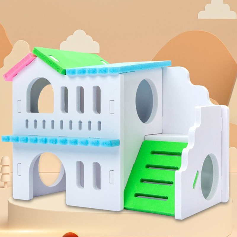Nhà Đồ Chơi Nhiều Màu Sắc Dùng Làm Chỗ Trốn Cho Chuột Hamster