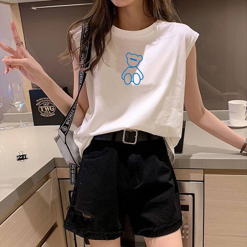 Áo Thun Tay Ngắn Dáng Rộng In Hoạt Hình Thời Trang Hè Cá Tính Cho Nữ