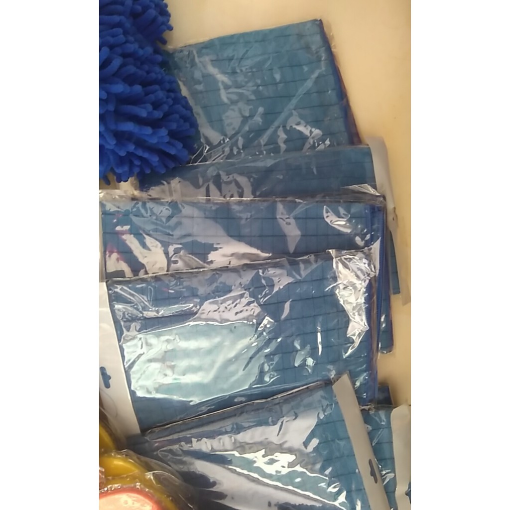 Khăn rửa xe vải + sọc nhựa mềm chuyên dụng 30x40cm