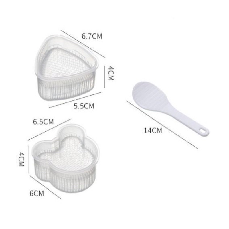 Bộ  khuôn ép tạo hình cơm nắm bento làm bánh cho bé 7 chi tiết