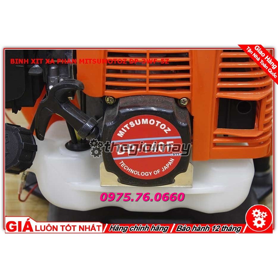 Máy phun phân Mitsumotoz DP-3WF 5Z, MÁY PHUN VÔI, BÌNH PHUN THUỐC 2 THÌ, HÀNG CHÍNH HÃNG, BẢO HÀNH 12 THÁNG