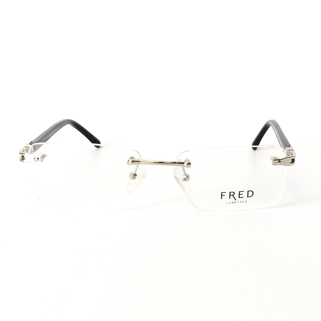 Gọng kính Fred cận thị không vành Nam, Kính đọc sách viễn thị, Khung Titan - ống kính Uvblue chống vỡ