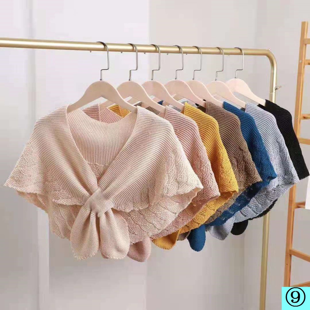 Khăn Choàng Dệt Kim Họa Tiết Đuôi Cá Phong Cách Phương Tây Thời Trang Xuân Hè Cho Nữ