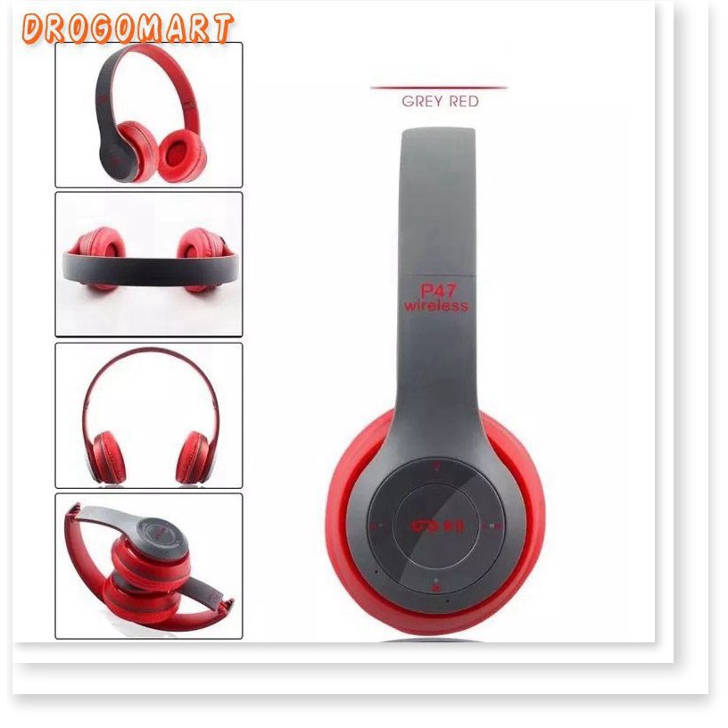 ( FREESHIP 99K ) Tai nghe chụp tai cao cấp có khe thẻ nhớ Bluetooth P47 Âm thanh đỉnh cao Bảo Hành 6 tháng | BigBuy360 - bigbuy360.vn
