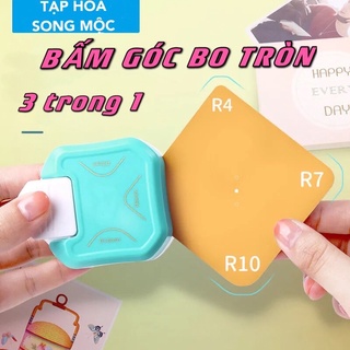 Dụng cụ bấm góc bo tròn 3 trong 1, bấm góc học liệu, flashcards thẻ card ảnh nhỏ gọn sắc bén