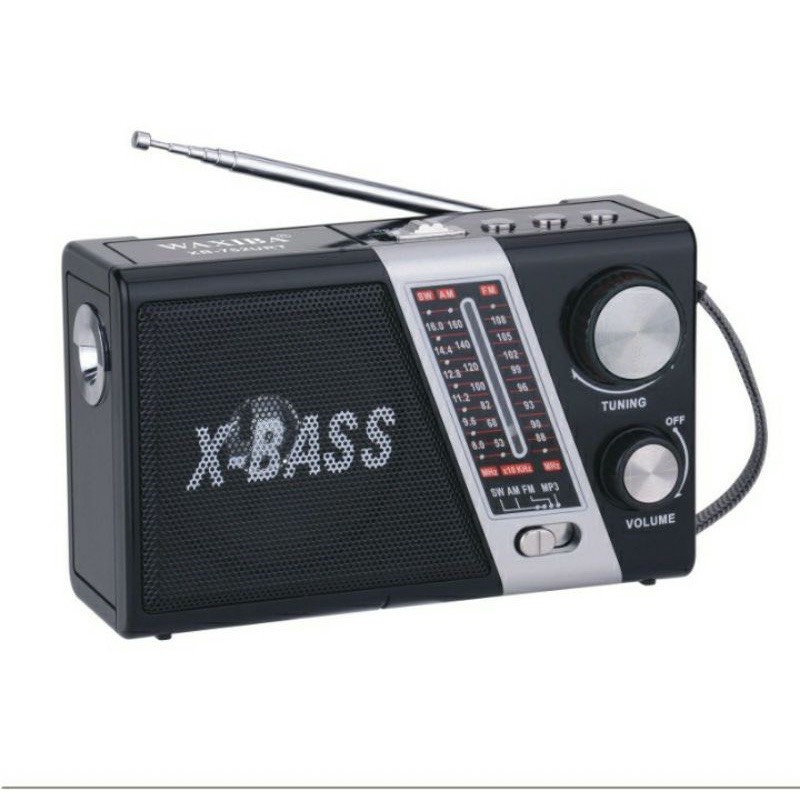 Đài Radio WAXIBA XB-752 ⚡FREE SHIP⚡ Chạy USB , Thẻ Nhớ , Kiêm Đèn Pin . Bắt Sóng Cực Tốt , Loa To , Dễ Sử Dụng