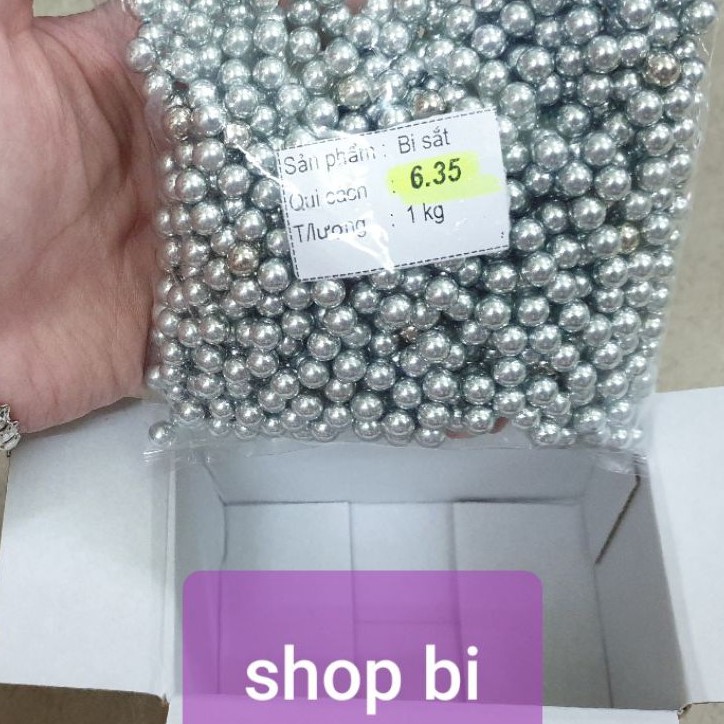 combo 5kg bi sắt xi trắng mới 6,35mm khoảng 4900 viên.