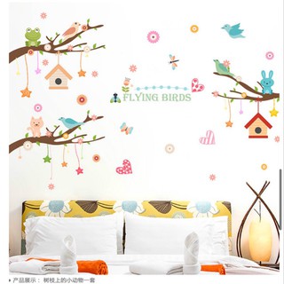 Decal dán tường vườn chim - giấy dán tường