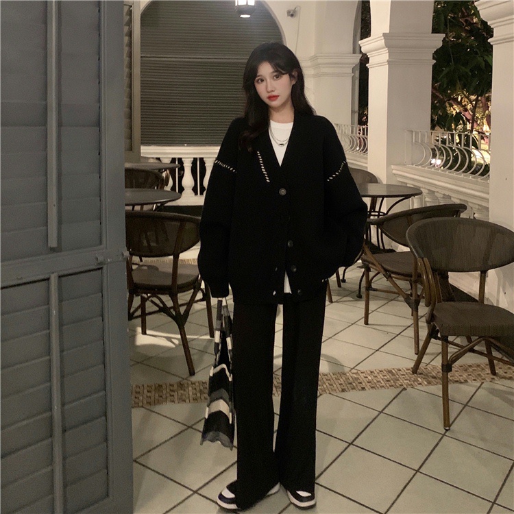 Áo len tay dài màu trơn phong cách Hàn Quốc thời trang cho nữ | BigBuy360 - bigbuy360.vn