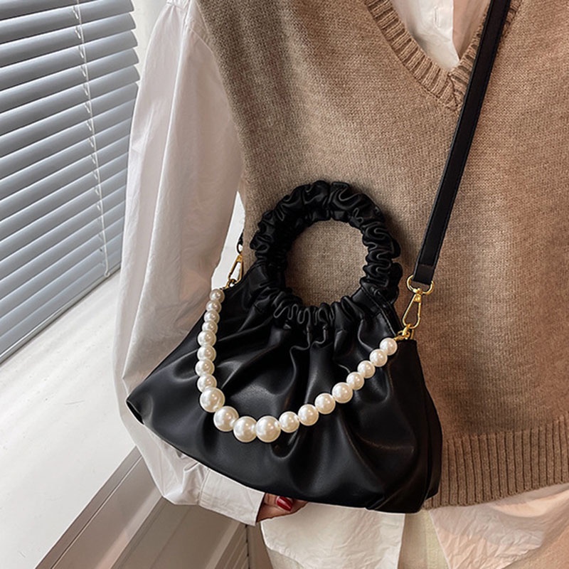 Túi Đeo Vai Xếp Ly Cầm Tay Thiết Kế niche Cho Nữ