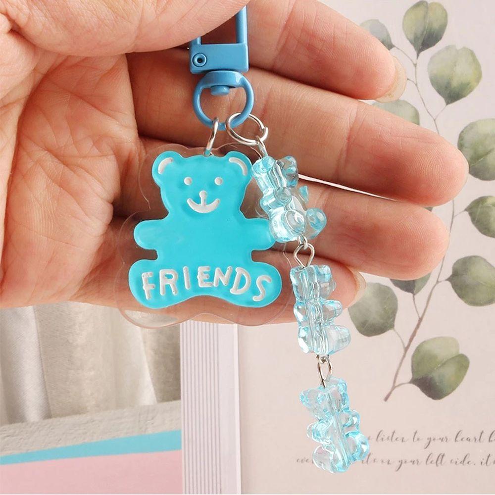 Móc Khóa Hình Gấu Màu Kẹo Ngọt Dễ Thương
