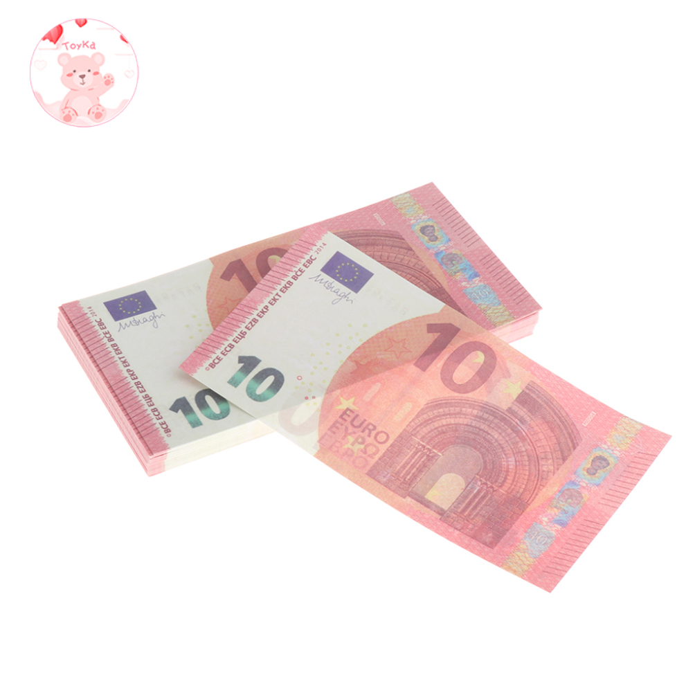 [whbadguy]100pcs Euro Props Play Fun Pretend Cash Prop, Denomination Magic Props to Make Movies and TV Shows More Realistic