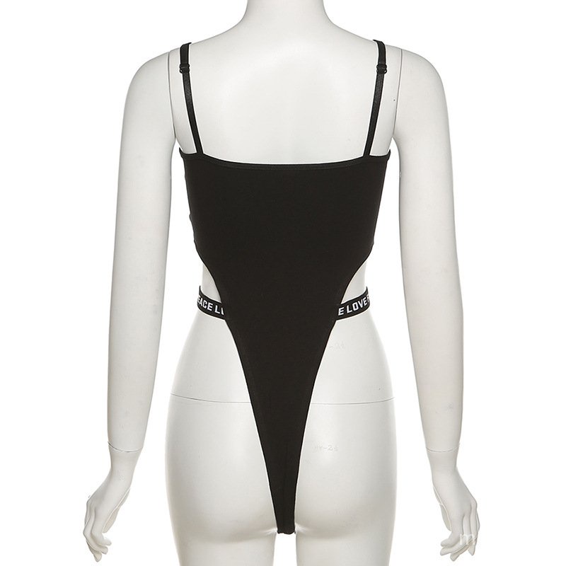 Áo liền quần lưng cao hoạ tiết thêu thiết kế ôm sát tôn dáng thời trang quyến rũ