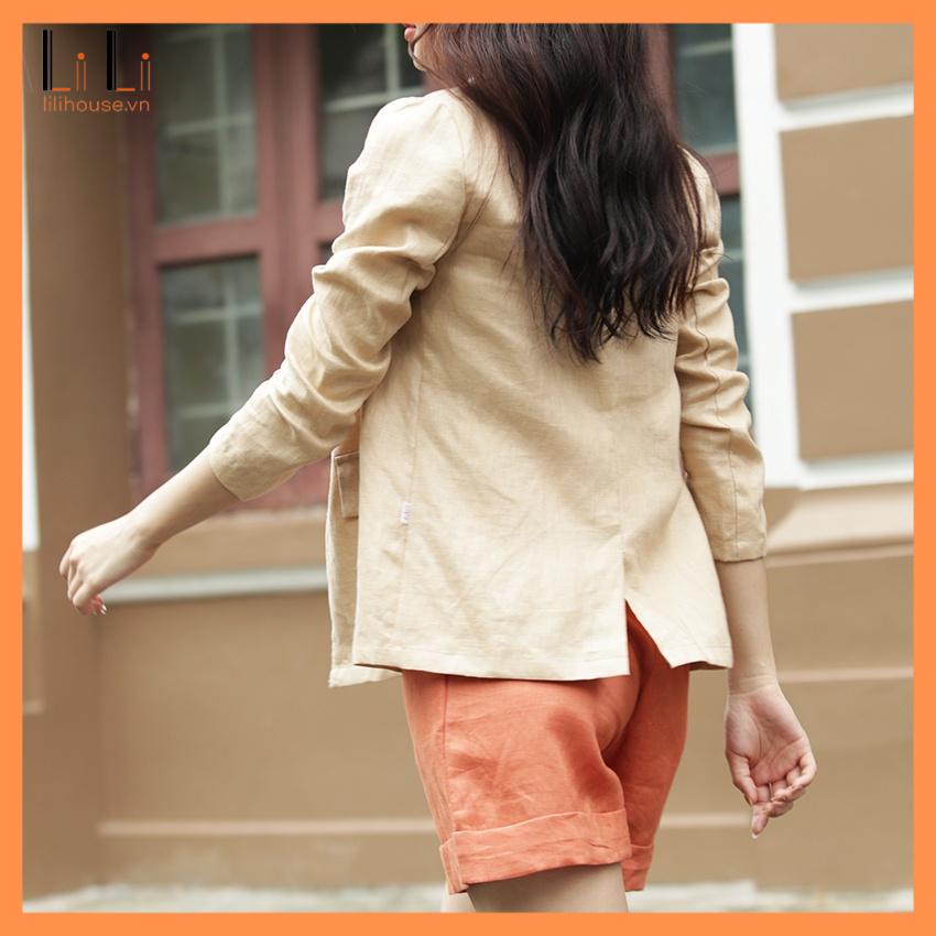 Áo blazer nữ công sở đẹp chất vải linen co giãn thâm hút mồ hôimàu trắng có size từ 45 - 70kg | BigBuy360 - bigbuy360.vn