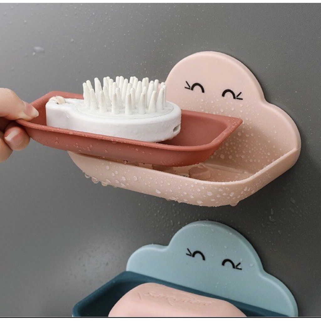 Khay Đựng Xà Phòng, Kệ Đựng Xà Phòng Dán Tường Hình Đám Mây , Cá Heo