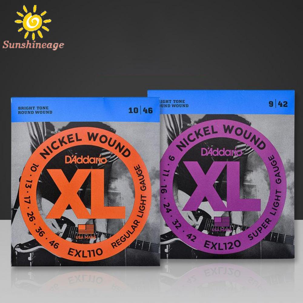 Bộ 6 Dây Đàn Guitar Điện Chống Rỉ 10-46 09-42 EXL110/EXL120