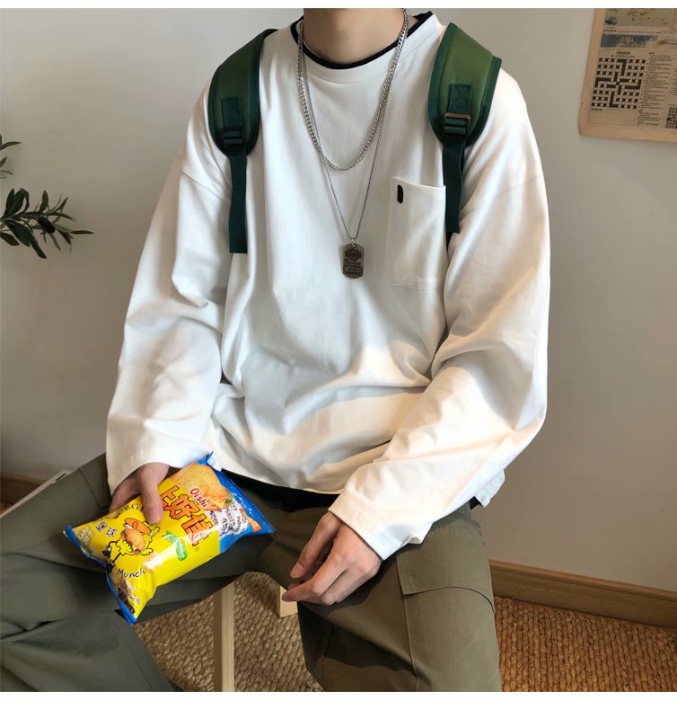 Áo Thun Tay Dài Giả Hai Lớp Phong Cách Hàn Quốc 5 Màu Lựa Chọn Cho Nam | BigBuy360 - bigbuy360.vn