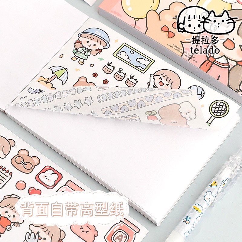 🌸Set 50 tờ sticker nhãn dán trang trí sổ lưu niệm bìa sách🌸