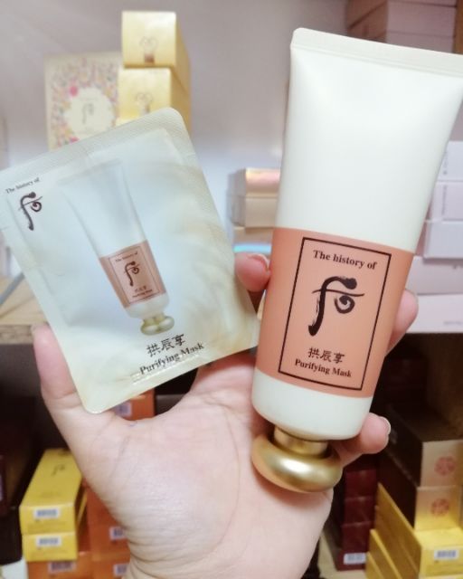 Combo 10 gói dùng thử Mặt nạ dưỡng trắng da ,tẩy tế bào chết whoo purfying mask sản phẩm mới