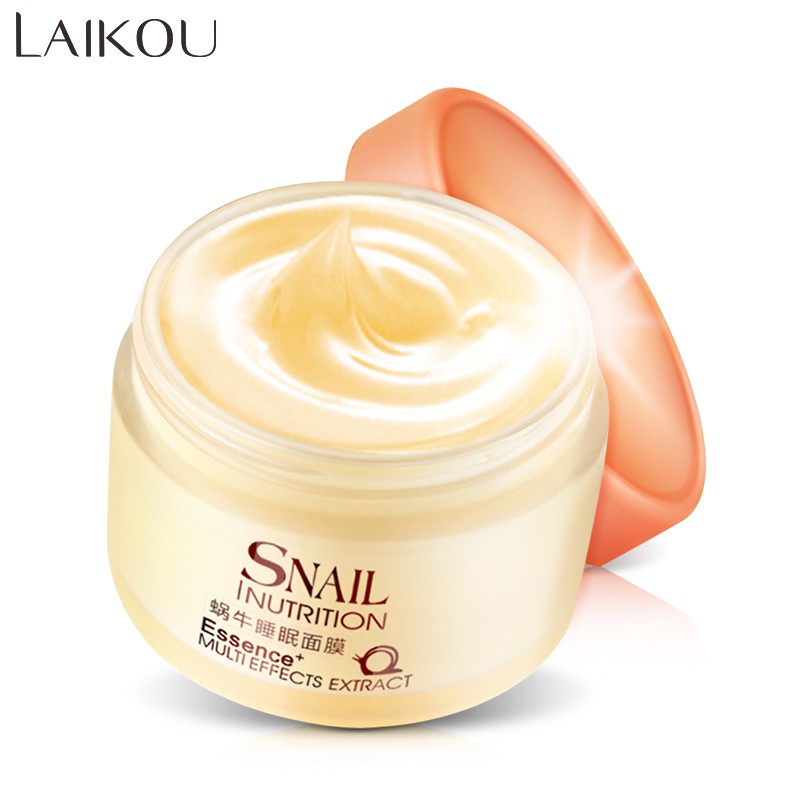 Mặt Nạ Ngủ LAIKOU Ốc Sên Dưỡng Ẩm Sáng Da 75g