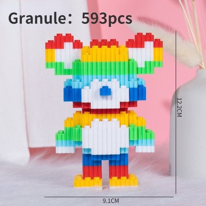 Bộ Đồ Chơi Lắp Ráp Mô Hình Lego Gấu Bạo Lực Mini 12cm DIY