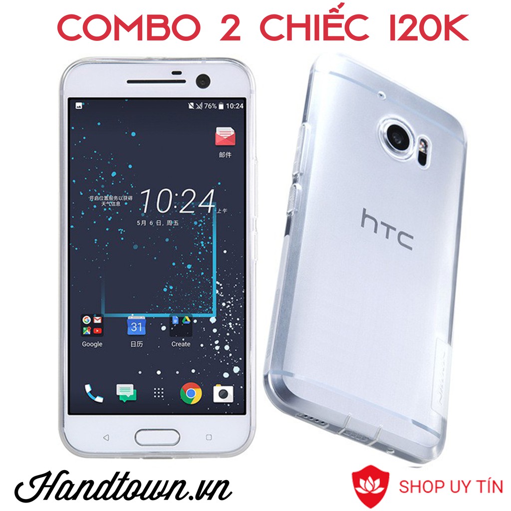 Ốp lưng silicon HTC One M10 dẻo trong toàn bộ