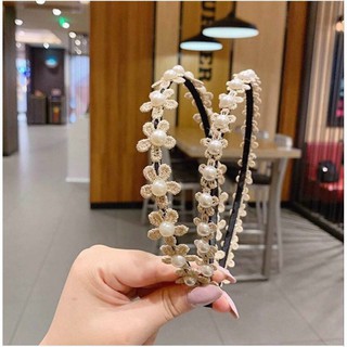 Bờm Tóc Phối Hoa Ren Tiểu Thư