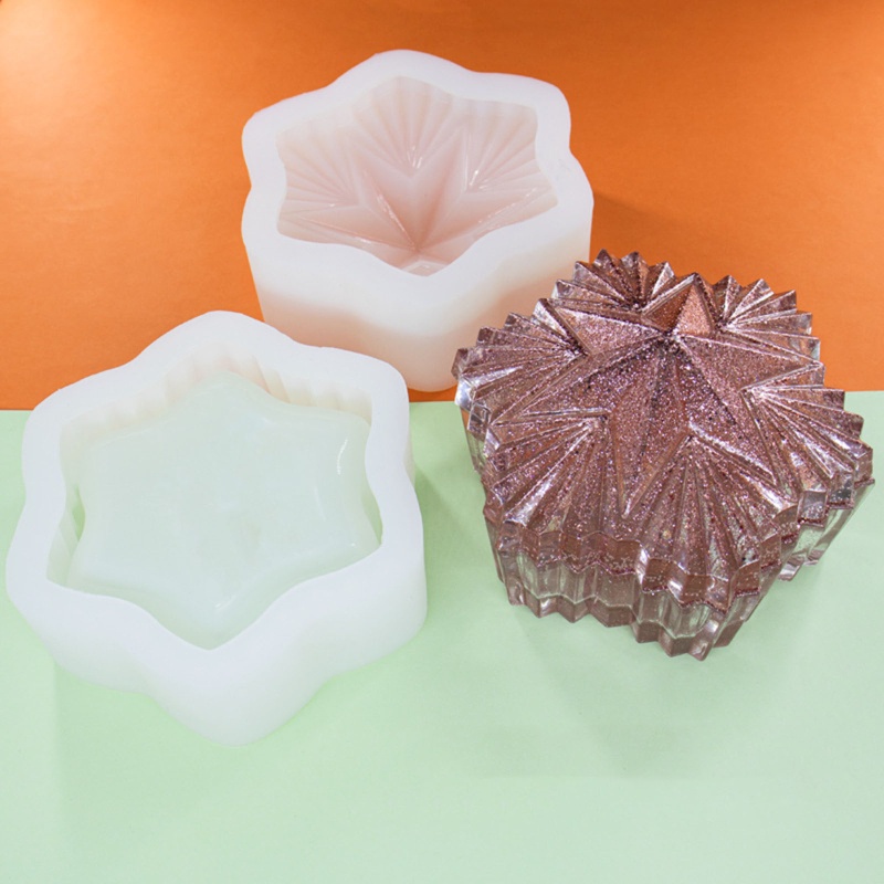 Arin Khuôn Nhựa Resin Làm Hộp Đựng Đồ Epoxy Hình Ngôi Sao Năm Cánh Vintage Sắp Xếp Gọn Gàng DIY