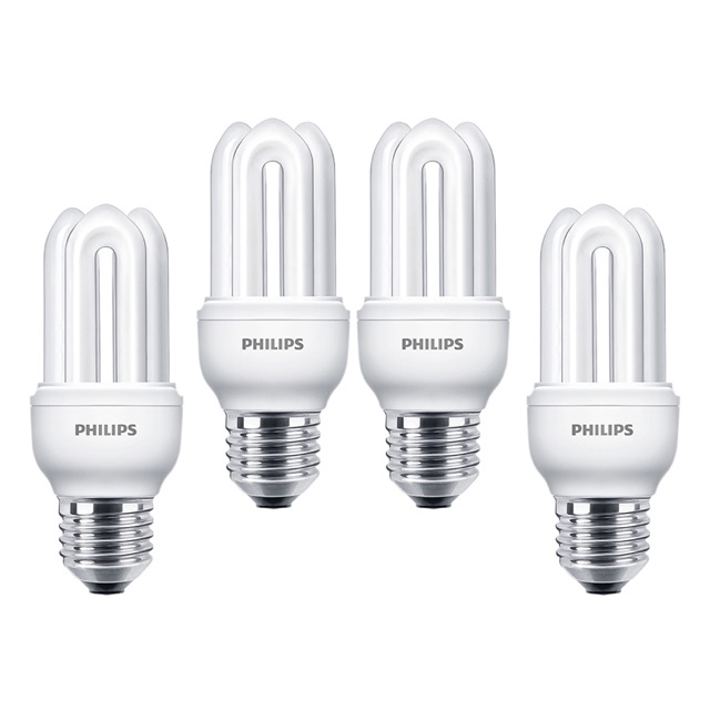 Bóng đèn điện tử Compact 3U 11W Philips, hàng chính hãng, có sẵn - có ánh sáng trắng và vàng