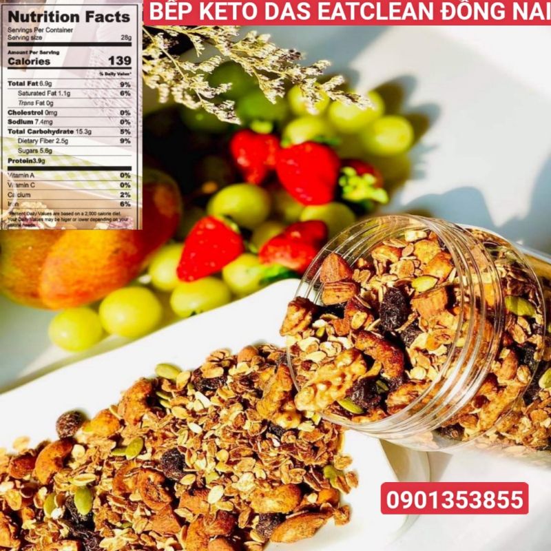 GRANOLA 12 SIÊU HẠT VÀ QUẢ -ĂN KIÊNG GIẢM CÂN HEALTHY