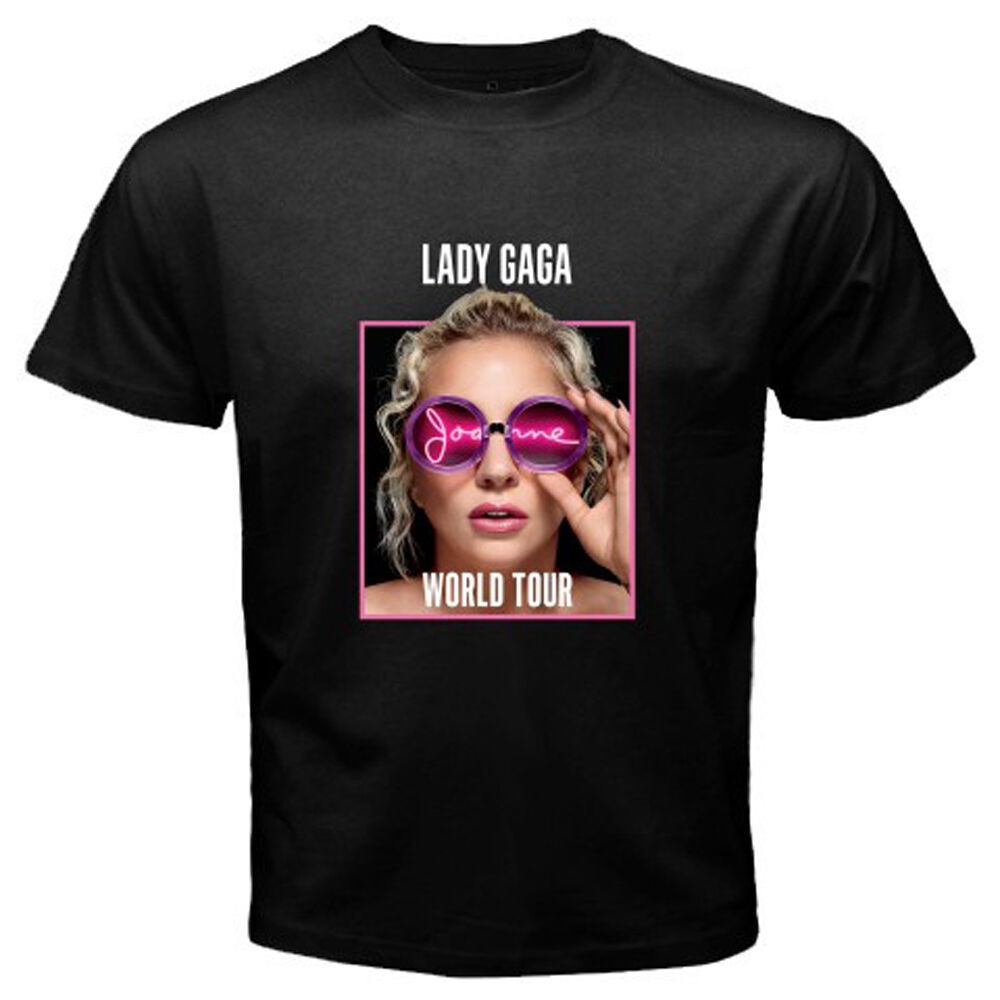 Áo thun đen in hình Album Lady Gaga Joanne World Tour thời trang cho nam