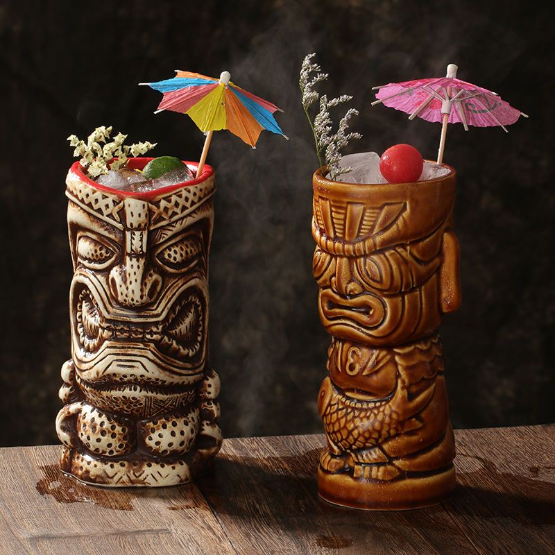 Cốc Tiki quầy bar ly cocktail Hawaii cá tính Cốc Sáng Tạo/cốc Tiki quán bar cốc Totem Zombie gốm sán