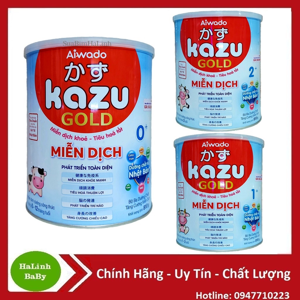 Sữa Kazu gold Miễn Dịch 0+ 1+ 2+ (810g)