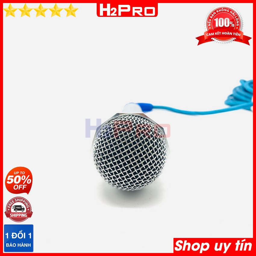 Micro có dây cao cấp SHURI SR-688 H2Pro, hút siêu nhạy-hát nhẹ-chống hú, micro karaoke cao cấp dây dài 5m