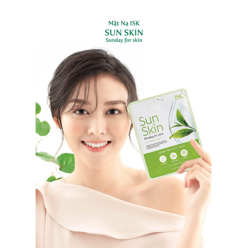 MẶT NẠ DƯỠNG DA TỪ THIÊN NHIÊN ISK SUN SKIN SHEET MASK 23G  - HÀN QUỐC CHÍNH HÃNG
