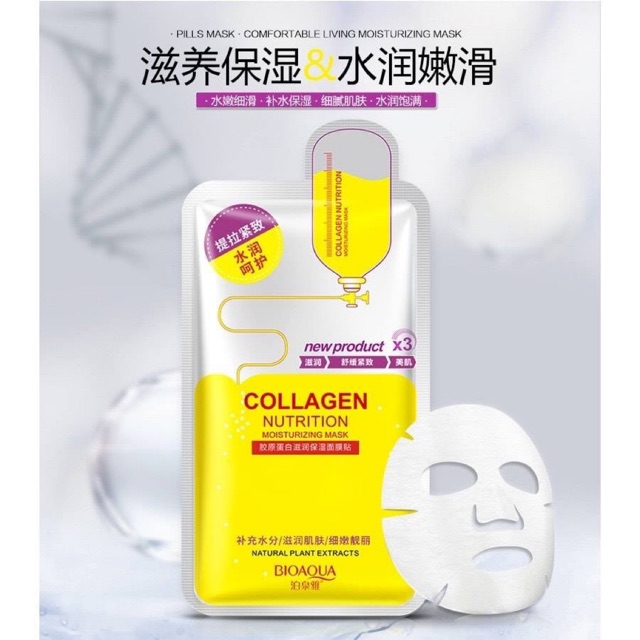 Mặt nạ Collagen Nutrition Bioaqua - Hàng nội địa trung