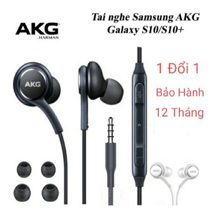 Tai Nghe AKG Cho Samsung Galaxy S10 Plus - Hàng chính hãng, Kèm núm phụ