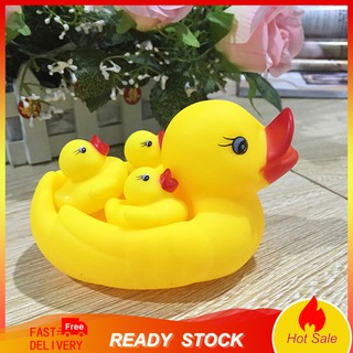 Bộ 4 Vịt Đồ Chơi Bằng Nhựa Cho Bé