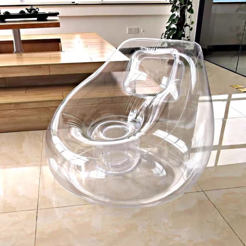 Ghế lười trong suốt đệm hơi hàng od k hủy