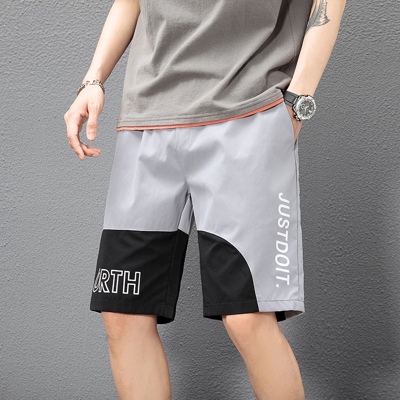 Quần short thể thao ống rộng màu sắc thời trang đi biển cho nam