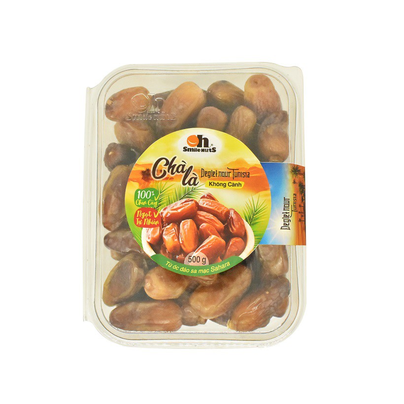 [Mã BMLTA35 giảm đến 35K đơn 99K] Chà Là Không Cành Deglet Nour Tunisia Oh Smilenuts hộp 500g