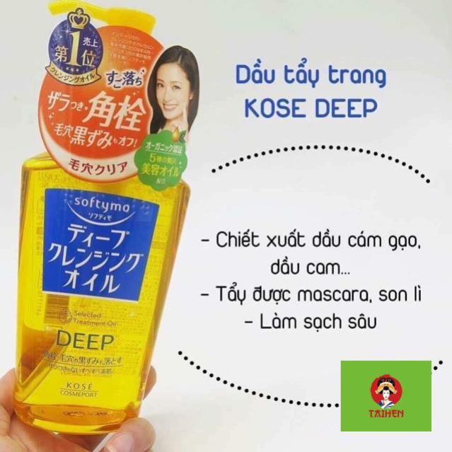 Dầu tẩy trang Kose Softymo Deep Cleansing Oil 230ml Nhật Bản