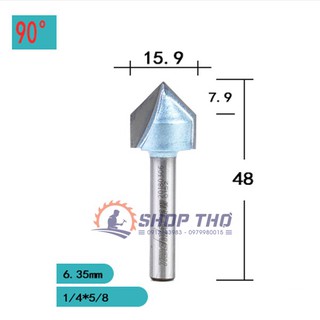 Mũi phay 3D Tideway đánh góc nhon 90 độ