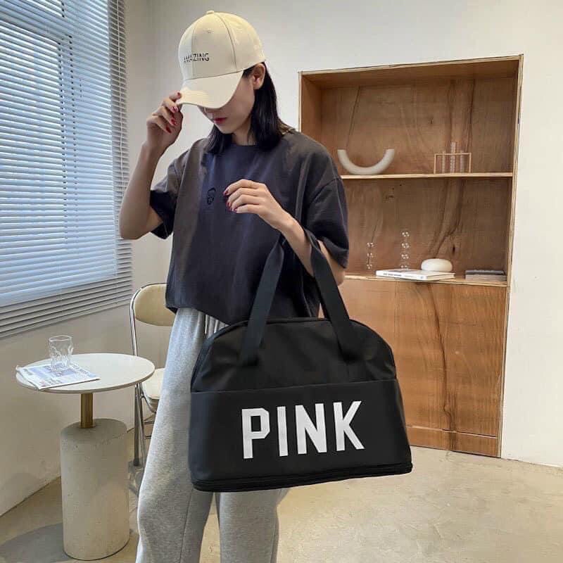 Túi du lịch cầm tay Pink mẫu mới ( ngăn rộng thoải mái)